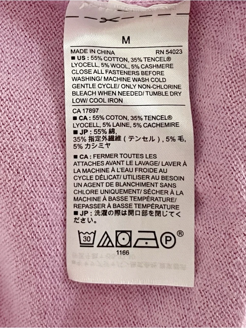 Banana Republic Pink Cotton Blend Crewneck Button-Front Cardigan Size Medium - Picture 6 of 8